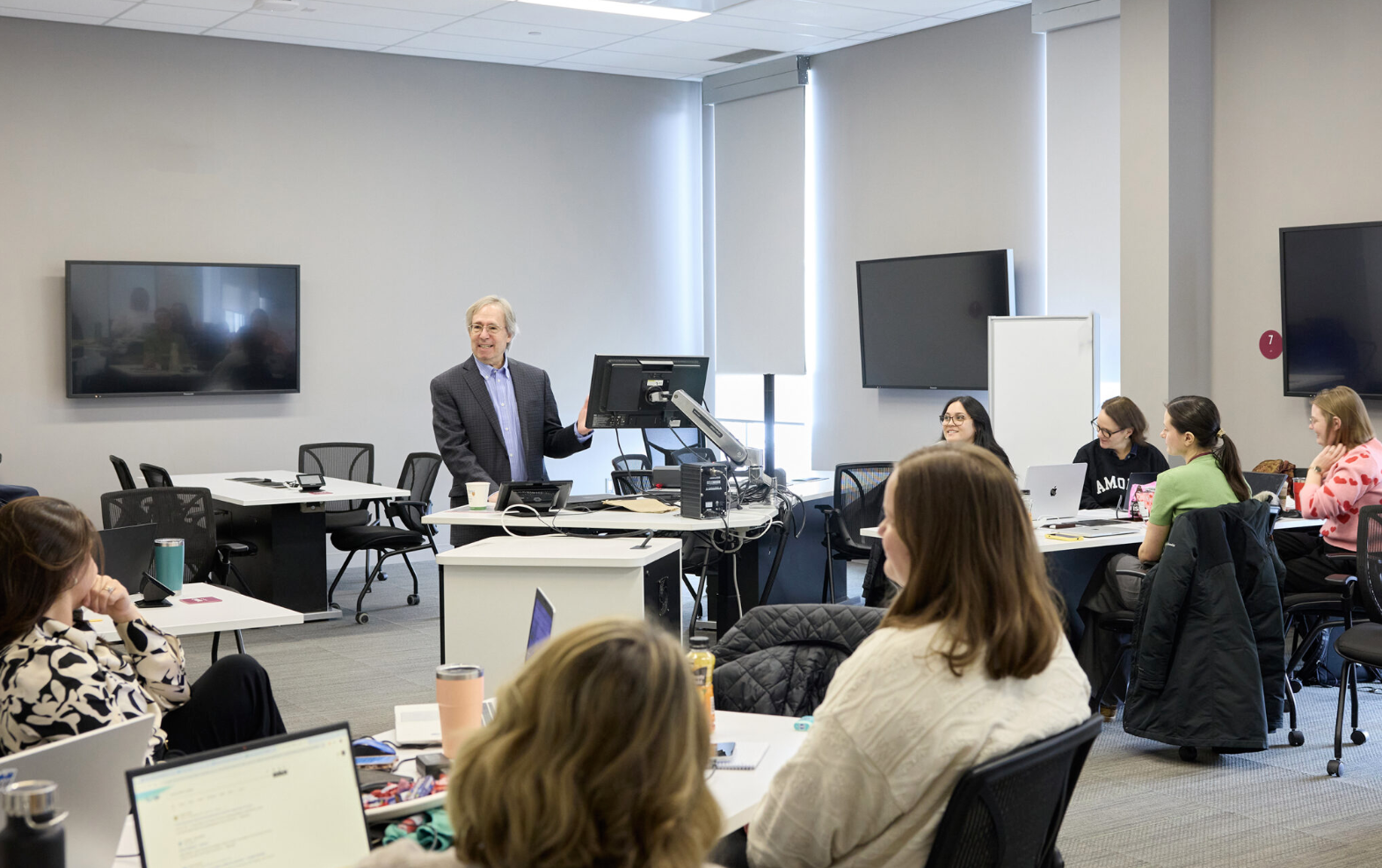 Martin teaching a class of students at McMaster MCM.